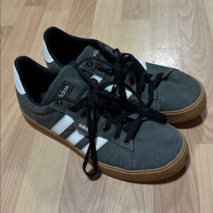 Adidas Charcoal Sneakers with White Accents